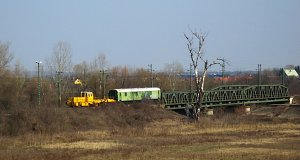 Dynamic track stabiliser DS-701 of MÁV is rolling to Miskolc