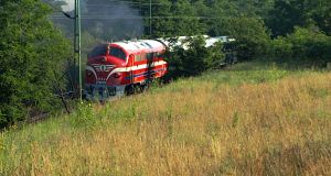 The train was pushed by the NOHAB loco 2761 017 - near Dunakeszi.