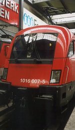 Taurus locomotive 1016 007 of ÖBB (Austrian Federal Railways)