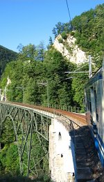 The Ruinacci viaduct from the train's window