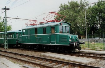 Electric locomotive L VI 32, after an excursion on the Budapest-Gödöllő line as a nostalgia train