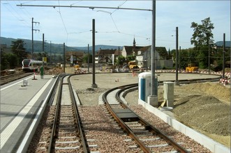 The new balloon loop was built in 2009. With its double-track 'neck', it can store several tram units.