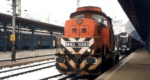 Diesellokomotive M43 1093 nach dem Rangieren