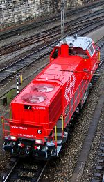 The locomotive Am 843 042 (type G 1700 BB) was delivered by Vossloh to SBB 3 months before the photo was taken.