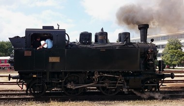 Die Besucher konnten an diesem Tag die Dampflokomotive 275 034 (Spitzname: Lutscher) fahren.