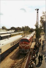 Die M61 001 kommt mit dem Venice-Simplon Orient Express an
