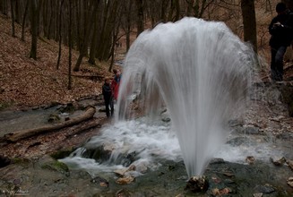 The spring, photographed with a long exposure
